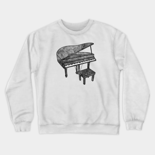 Piano Crewneck Sweatshirt by Kelly Louise Art